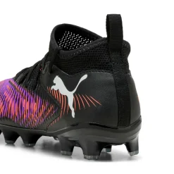 Puma FUTURE 8 MATCH FG AG voetbalschoenen junior black white glowing red< Voetbalschoenen