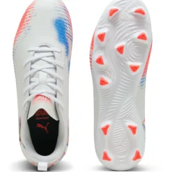 Puma Future 8 Play FG - AG voetbalschoenen junior white black glowing red< Voetbalschoenen