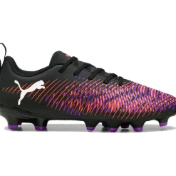 Voetbalschoenen-Puma FUTURE 8 PLAY FG AG voetbalschoenen junior black white glowing red