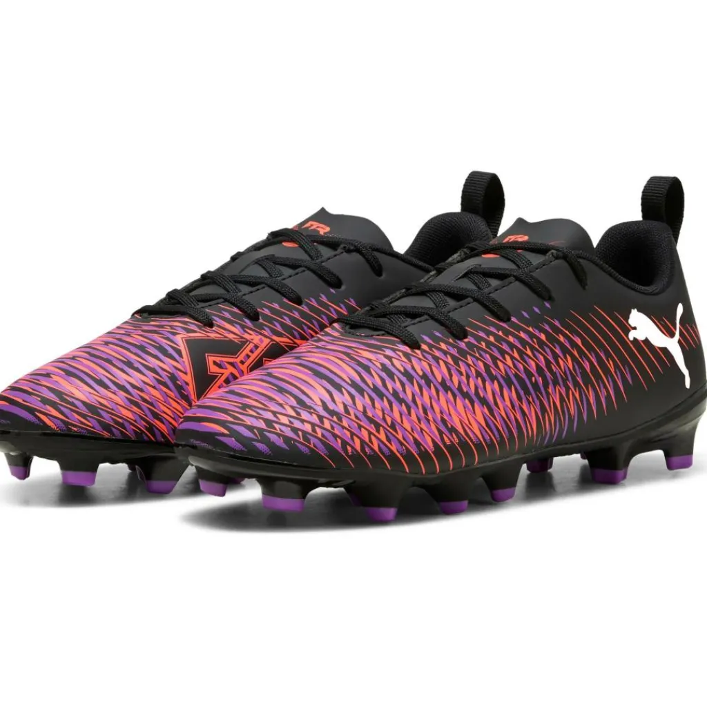 Voetbalschoenen-Puma FUTURE 8 PLAY FG AG voetbalschoenen junior black white glowing red