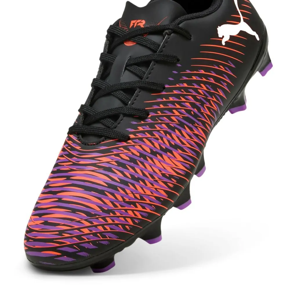 Voetbalschoenen-Puma FUTURE 8 PLAY FG AG voetbalschoenen junior black white glowing red