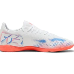 Puma Future 8 Play It IC zaalvoetbalschoenen white black glowing red< Voetbalschoenen