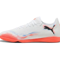 Puma Future 8 Play It IC zaalvoetbalschoenen white black glowing red< Voetbalschoenen