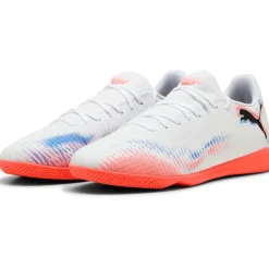 Puma Future 8 Play It IC zaalvoetbalschoenen white black glowing red< Voetbalschoenen