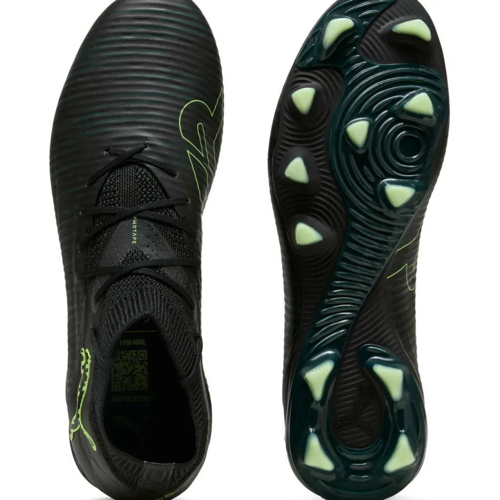 Voetbalschoenen-Puma Future 8 Pro FG - AG voetbalschoenen black fizzy light green terrain