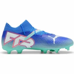 Puma FUTURE 7 PRO FG AG voetbalschoenen heren bluemazing white electric peppermint< Voetbalschoenen