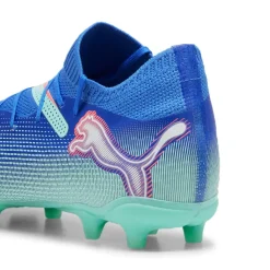 Puma FUTURE 7 PRO FG AG voetbalschoenen heren bluemazing white electric peppermint< Voetbalschoenen