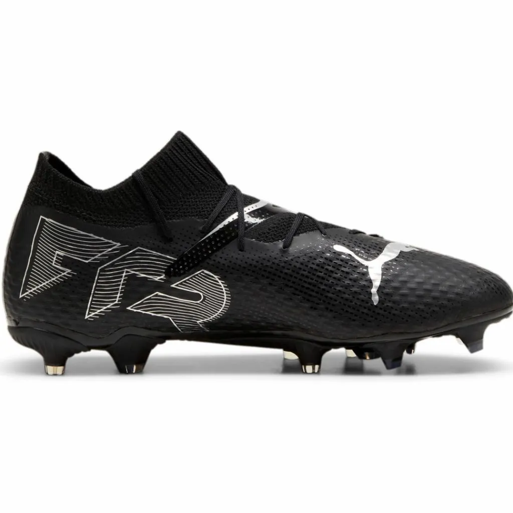 Puma FUTURE 7 PRO FG AG voetbalschoenen heren black silver< Voetbalschoenen