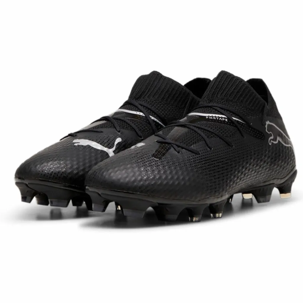 Puma FUTURE 7 PRO FG AG voetbalschoenen heren black silver< Voetbalschoenen
