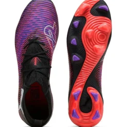 Puma FUTURE 8 PRO FG AG voetbalschoenen heren black white glowing red< Voetbalschoenen