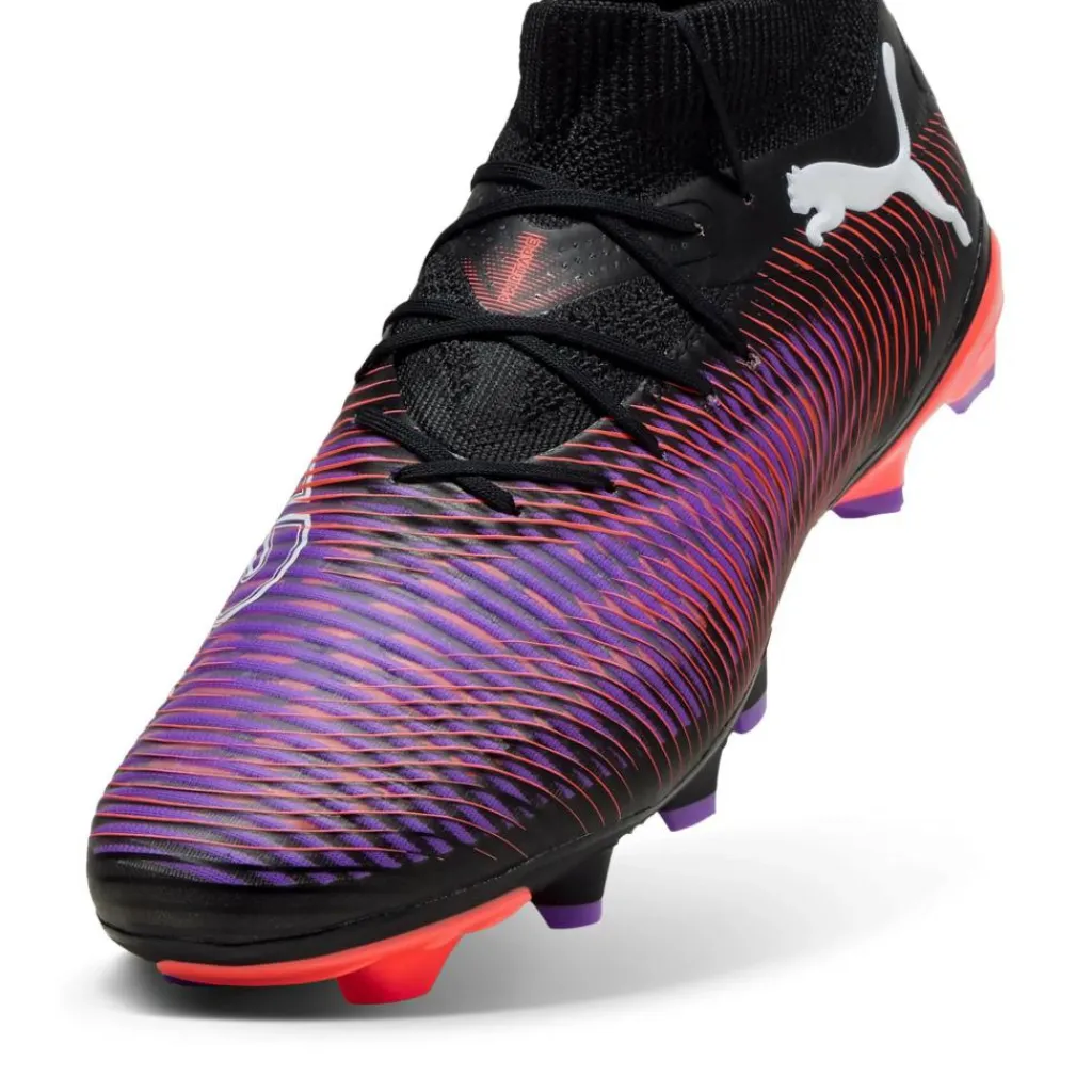 Puma FUTURE 8 PRO FG AG voetbalschoenen heren black white glowing red< Voetbalschoenen