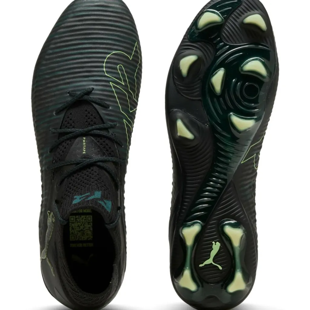 Voetbalschoenen-Puma Future 8 Ultimate FG voetbalschoenen black fizzy licht green terrain