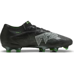 Puma FUTURE 8 ULTIMATE Low FG voetbalschoenen heren black cool light grey fluo green< Voetbalschoenen