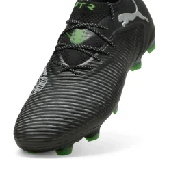 Puma FUTURE 8 ULTIMATE Low FG voetbalschoenen heren black cool light grey fluo green< Voetbalschoenen