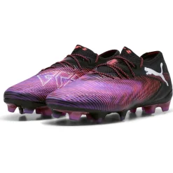 Puma FUTURE 8 ULTIMATE Low FG voetbalschoenen heren black white glowing red< Voetbalschoenen