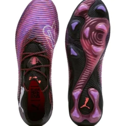 Puma FUTURE 8 ULTIMATE Low FG voetbalschoenen heren black white glowing red< Voetbalschoenen