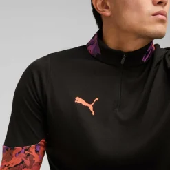 Puma IndividualCUP 1/4 Zip trainingsshirt heren black< Voetbalkleding