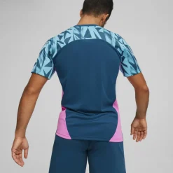 Voetbalkleding-Puma IndividualFinal Jersey voetbalshirt heren ocean  tropic bright aqua