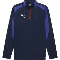 Puma IndividualLIGA 1/4 Zip trainingsshirt heren club navy< Voetbalkleding