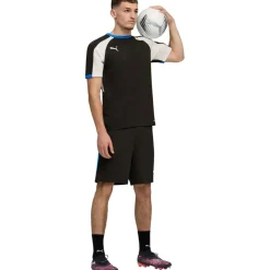 Voetbalkleding-Puma IndividualLIGA voetbalbroekje heren black white ultra blue