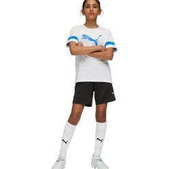 Voetbalkleding-Puma IndividualLIGA voetbalbroekje junior black white ultra blue
