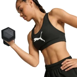 Sportbh's-Puma 4KEEPS sport bh dames black big white cat