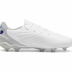 Puma KING MATCH FG AG voetbalschoenen junior white bluemazing flat light grey< Voetbalschoenen