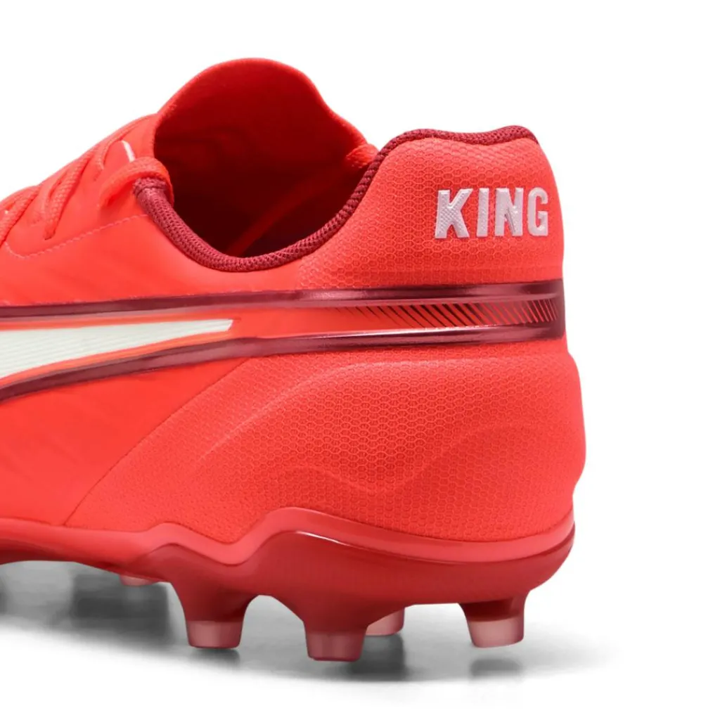 Puma KING MATCH FG AG voetbalschoenen heren glowing red white red fire< Voetbalschoenen