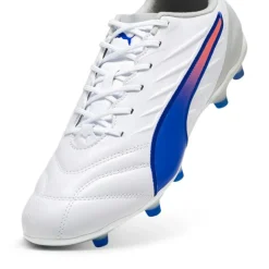 Puma KING PRO FG AG voetbalschoenen heren white bluemazing flat light grey< Voetbalschoenen