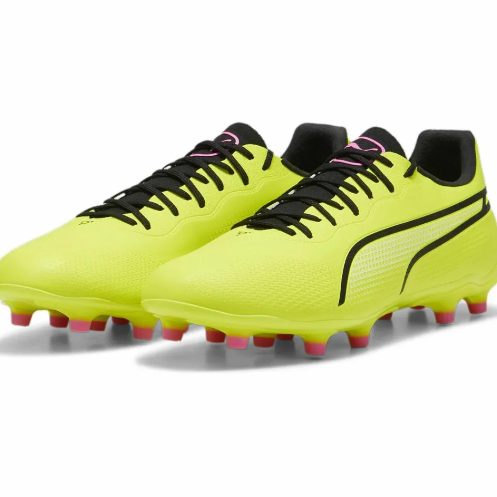 Puma KING PRO FG AG voetbalschoenen heren electric lime black poison pink< Voetbalschoenen