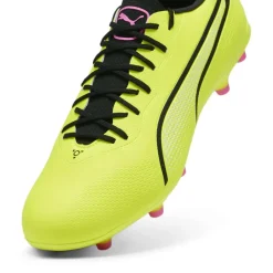 Puma KING PRO FG AG voetbalschoenen heren electric lime black poison pink< Voetbalschoenen