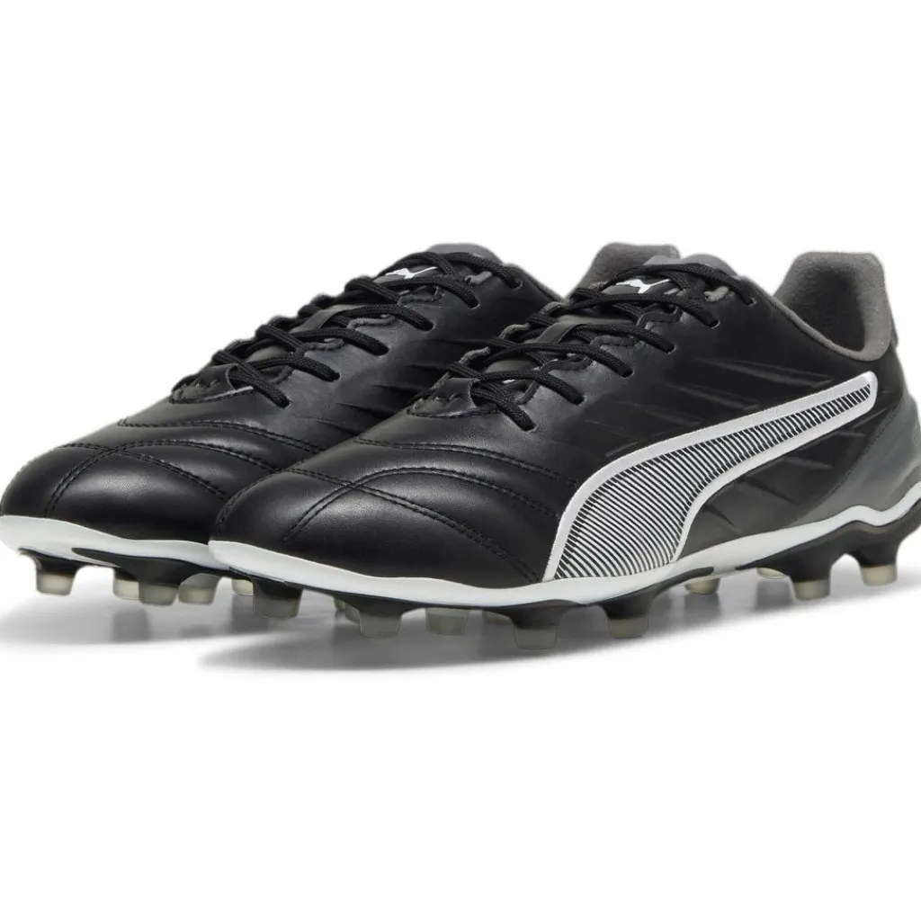Puma KING PRO FG AG voetbalschoenen black white cool dark grey< Voetbalschoenen
