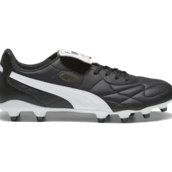Puma KING TOP FG AG voetbalschoenen heren black white gold< Voetbalschoenen