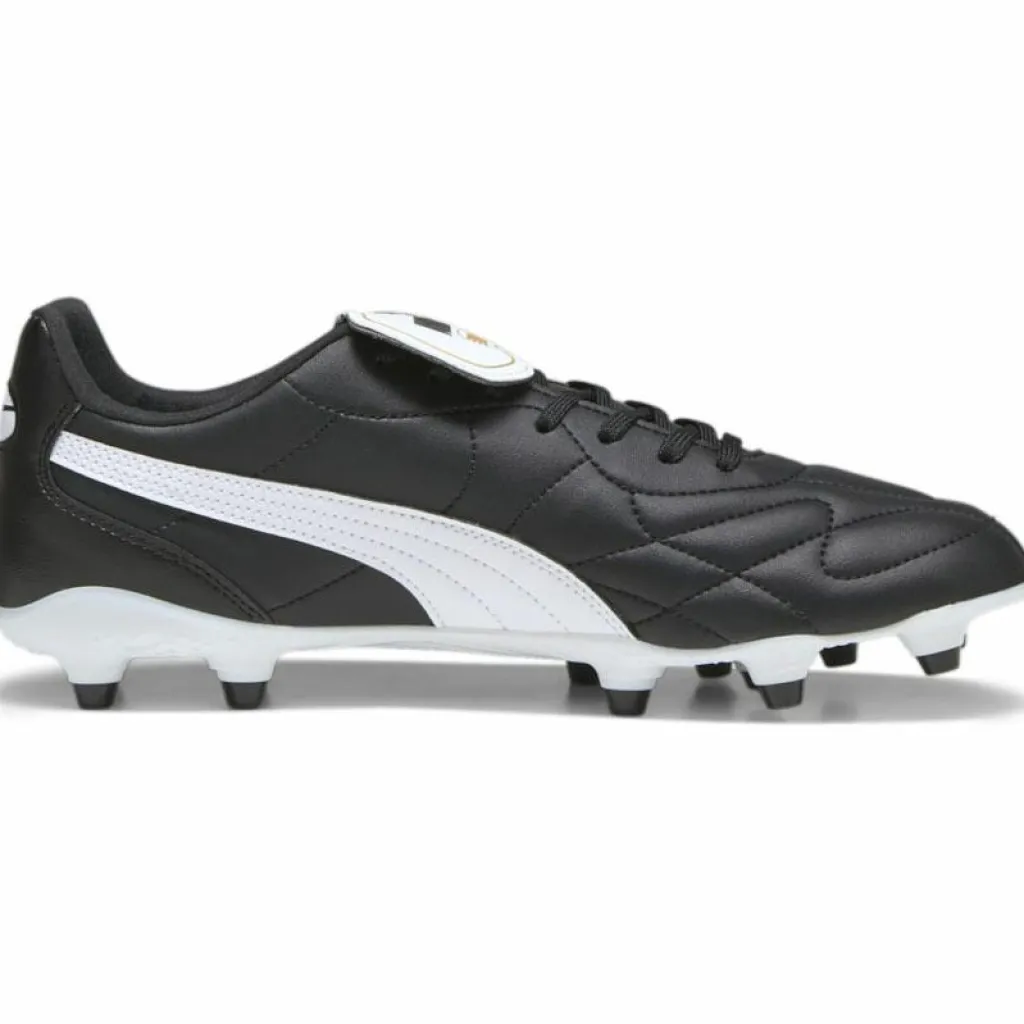 Puma KING TOP FG AG voetbalschoenen heren black white gold< Voetbalschoenen