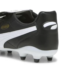 Puma KING TOP FG AG voetbalschoenen heren black white gold< Voetbalschoenen