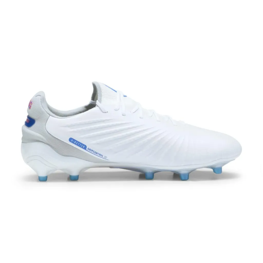 Puma KING ULTIMATE FG AG voetbalschoenen dames white bluemazing flat light grey sunset glow< Voetbalschoenen