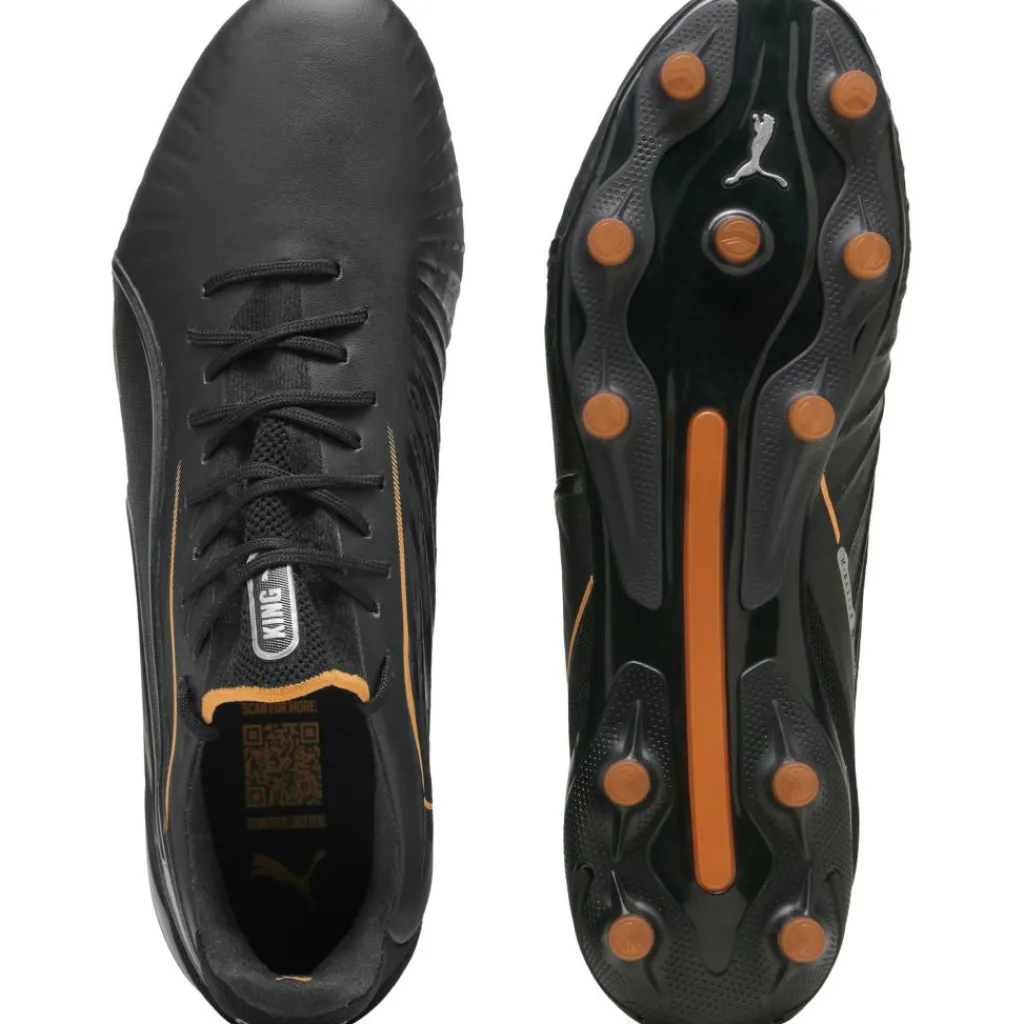 Voetbalschoenen-Puma KING ULTIMATE FG AG voetbalschoenen heren black heat fire silver