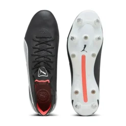 Puma King Ultimate MxSG voetbalschoenen heren   black white fire orchid< Voetbalschoenen