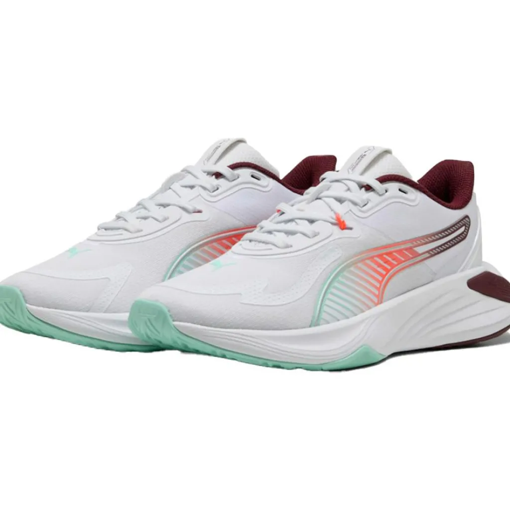 Puma PWR Hybrid fitness schoenen dames white ruby shimmer mint melt glowing red< Fitness Schoenen