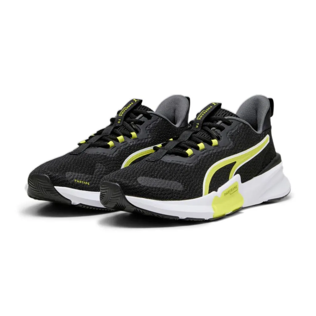 Fitness Schoenen-Puma PWRFRAME TR 2 fitness schoenen heren black yellow burst white