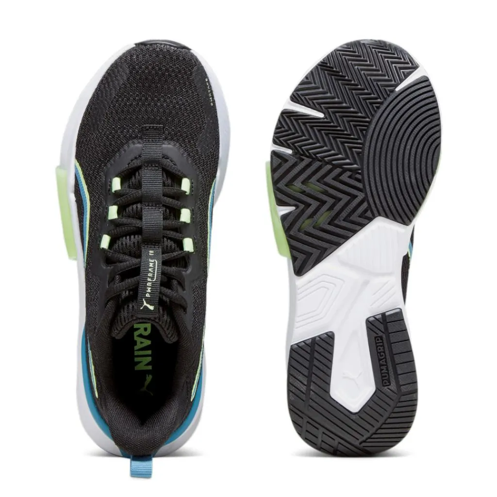 Puma PWRFRAME TR 2 fitness schoenen dames black bold blue speed green< Fitness Schoenen