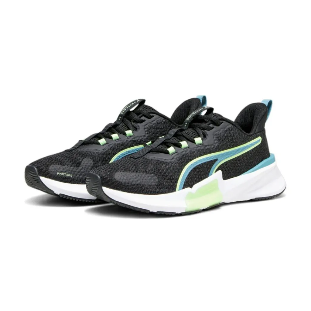 Puma PWRFRAME TR 2 fitness schoenen dames black bold blue speed green< Fitness Schoenen