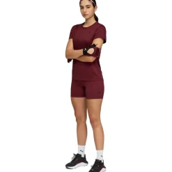 Puma TAD ESSENTIALS shirt dames ruby shimmer heather< Sportshirt