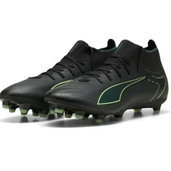 Voetbalschoenen-Puma Ultra 6 Match+ FG - AG voetbalschoenen black fizzy light green terrain