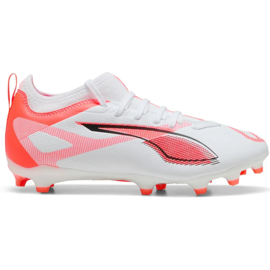 Puma ULTRA 5 MATCH FG AG voetbalschoenen junior white black glowing red< Voetbalschoenen