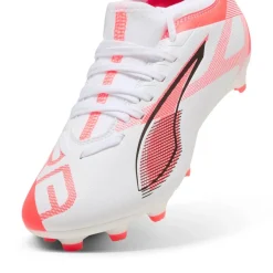 Puma ULTRA 5 MATCH FG AG voetbalschoenen junior white black glowing red< Voetbalschoenen