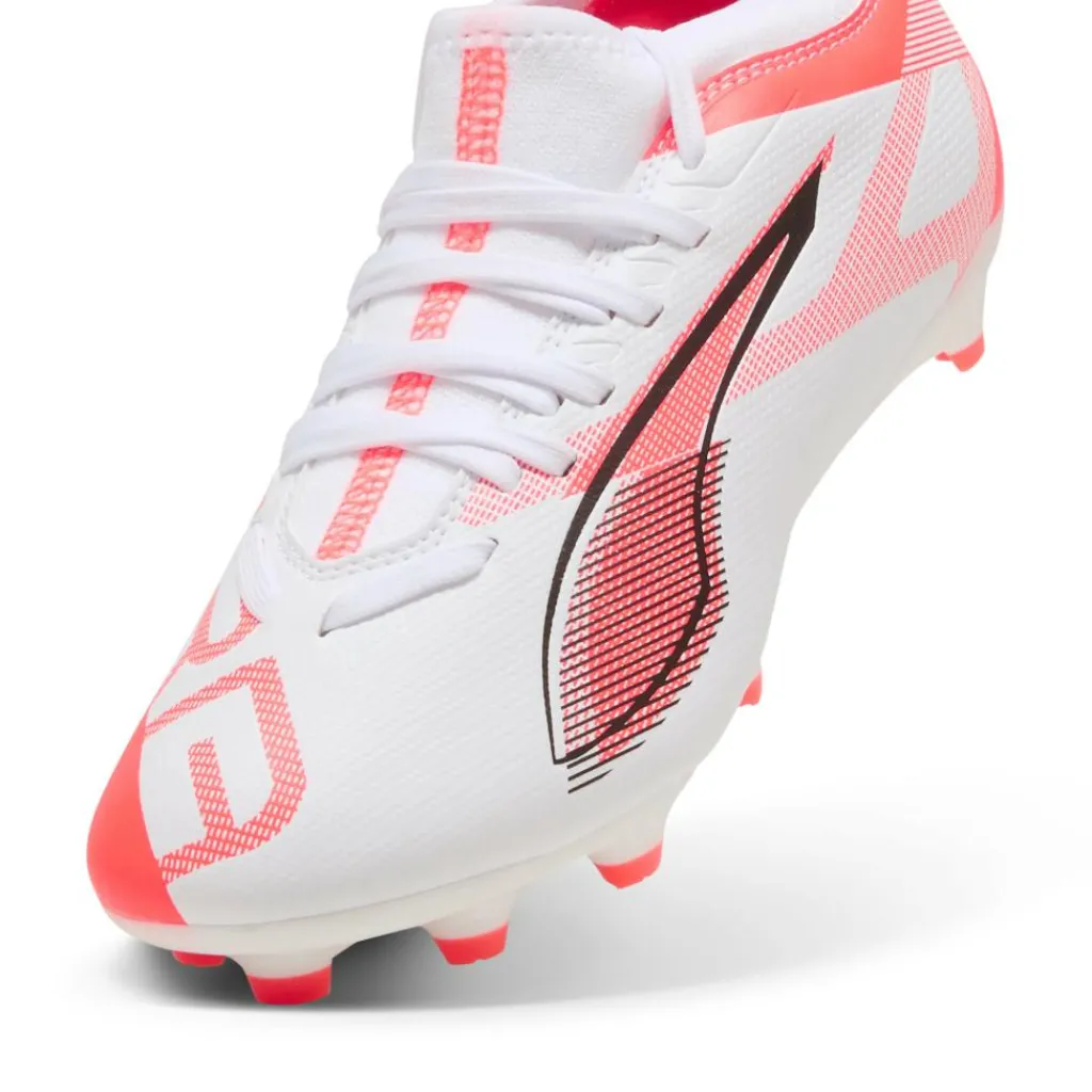 Puma ULTRA 5 MATCH FG AG voetbalschoenen junior white black glowing red< Voetbalschoenen