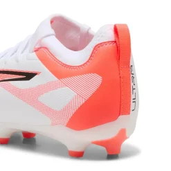 Puma ULTRA 5 MATCH FG AG voetbalschoenen junior white black glowing red< Voetbalschoenen
