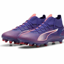 Puma ULTRA 5 MATCH+ FG AG voetbalschoenen heren lapis lazuli white sunset glow< Voetbalschoenen