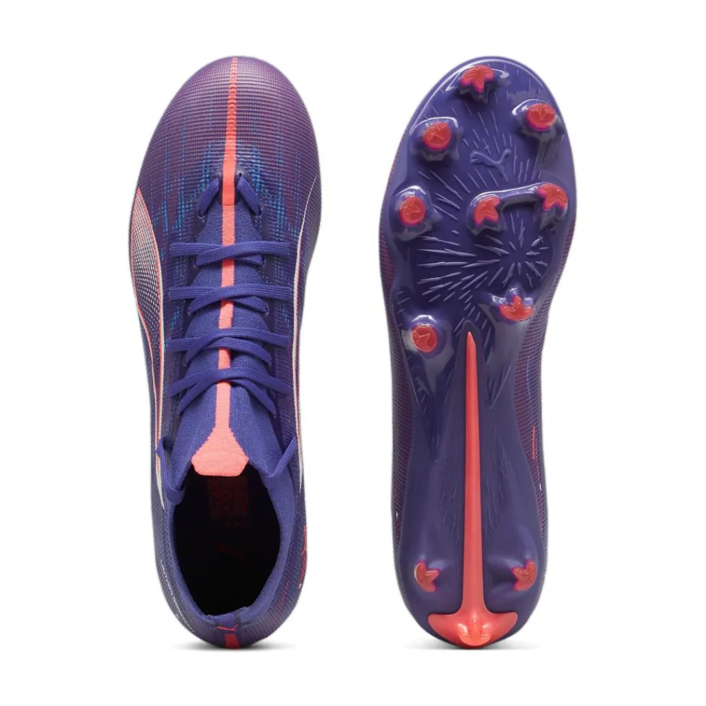 Puma ULTRA 5 MATCH+ FG AG voetbalschoenen heren lapis lazuli white sunset glow< Voetbalschoenen